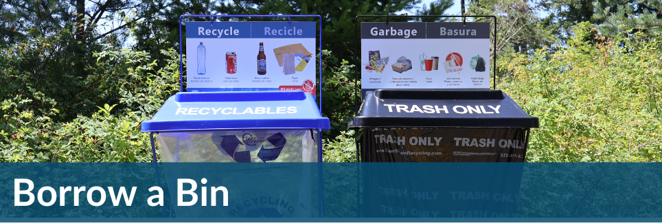 Borrow a bin, recycling and garbgage bins